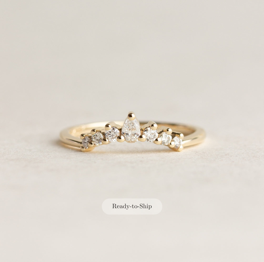 Diamond Comntour Wedding Band