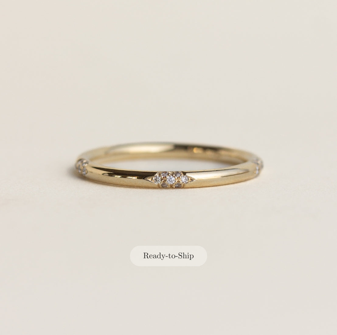 Cluster Diamond Wedding Band