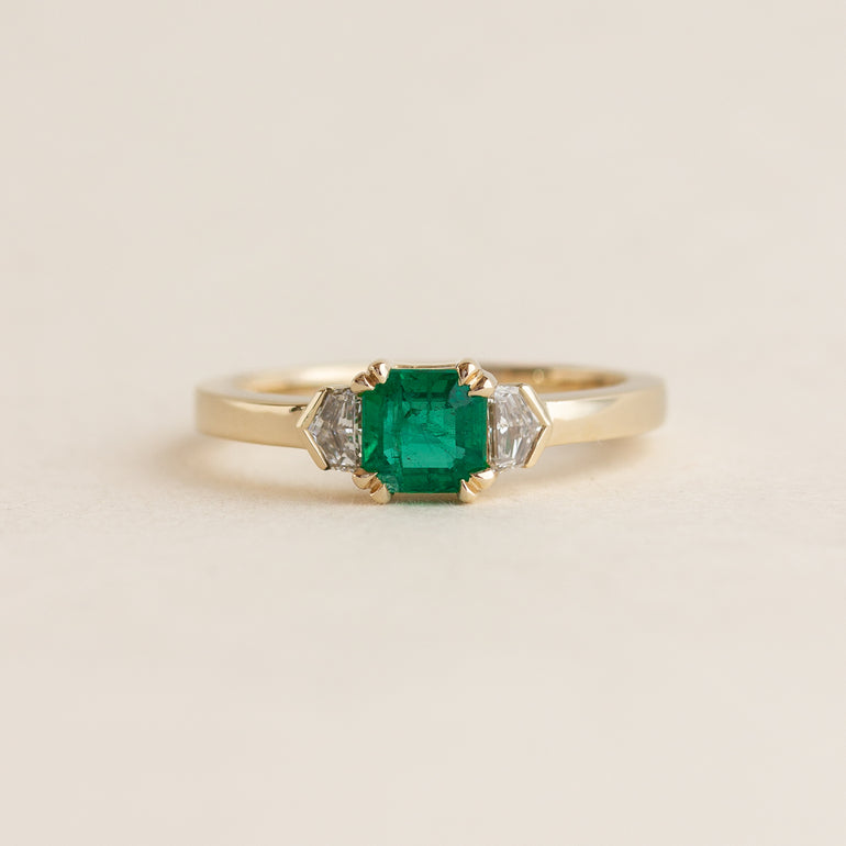 Emerald Asscher engagement Ring 