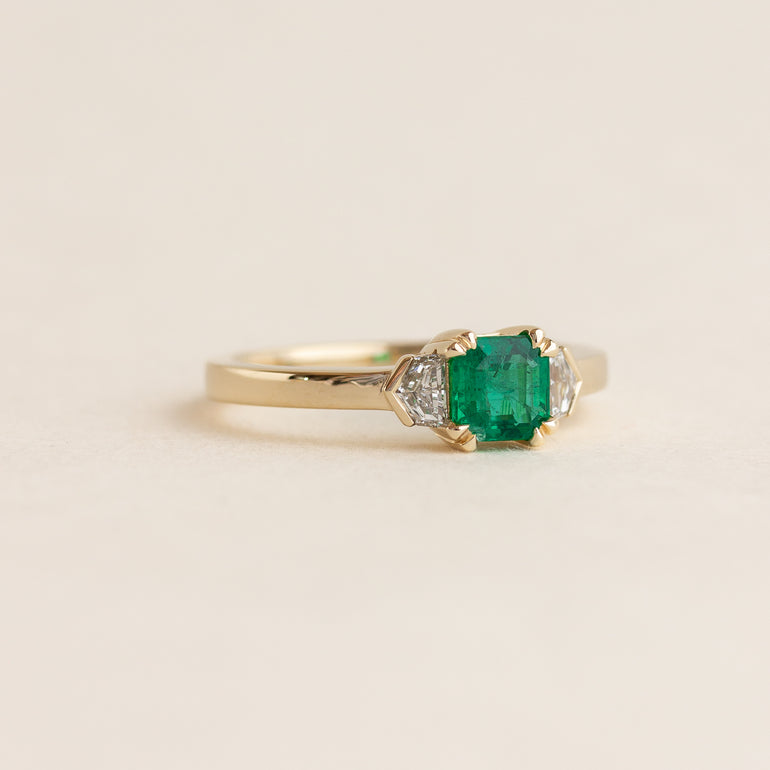 Emerald Asscher Engagment Ring