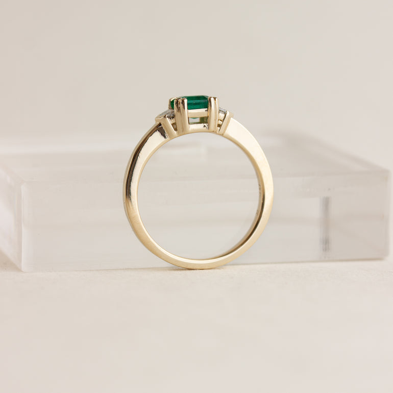 Emerald Asscher Engagement Ring