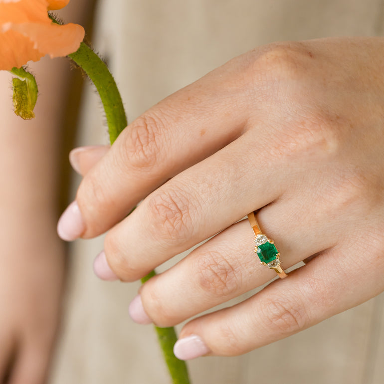 Emerald Asscher Engagement RIng