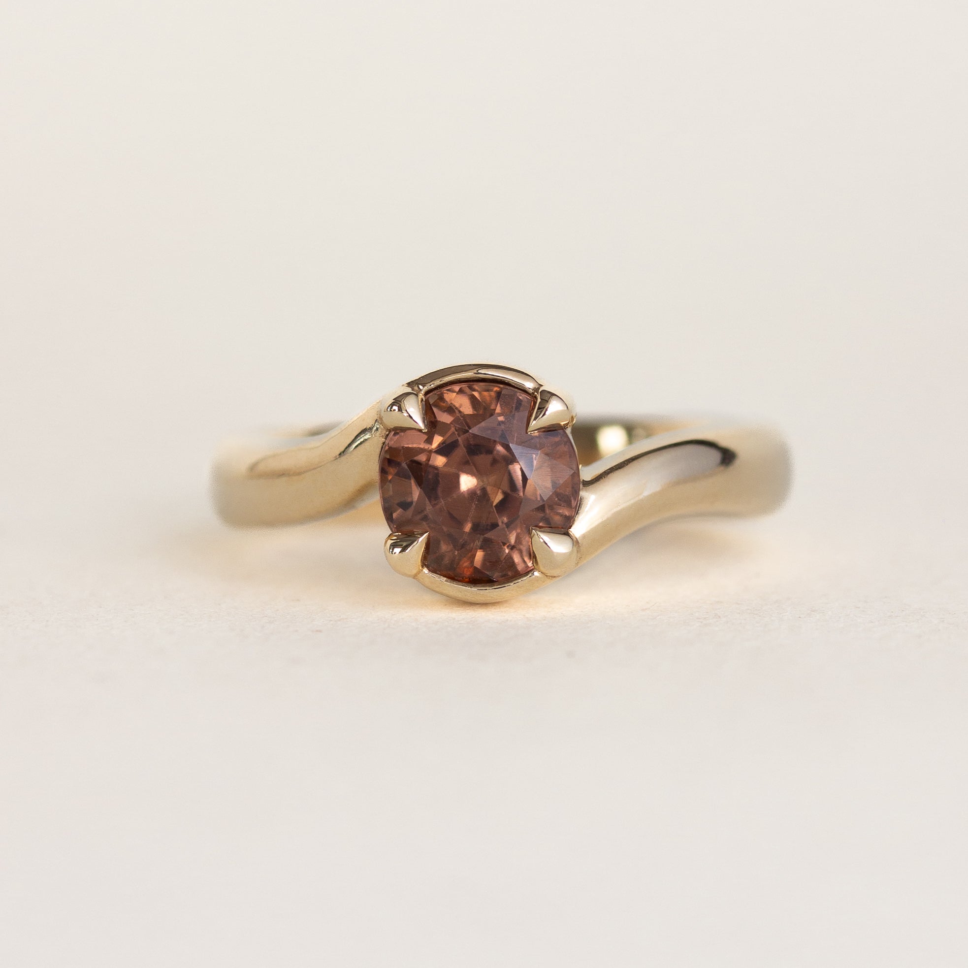 Chocolate Zircon Engagement Ring
