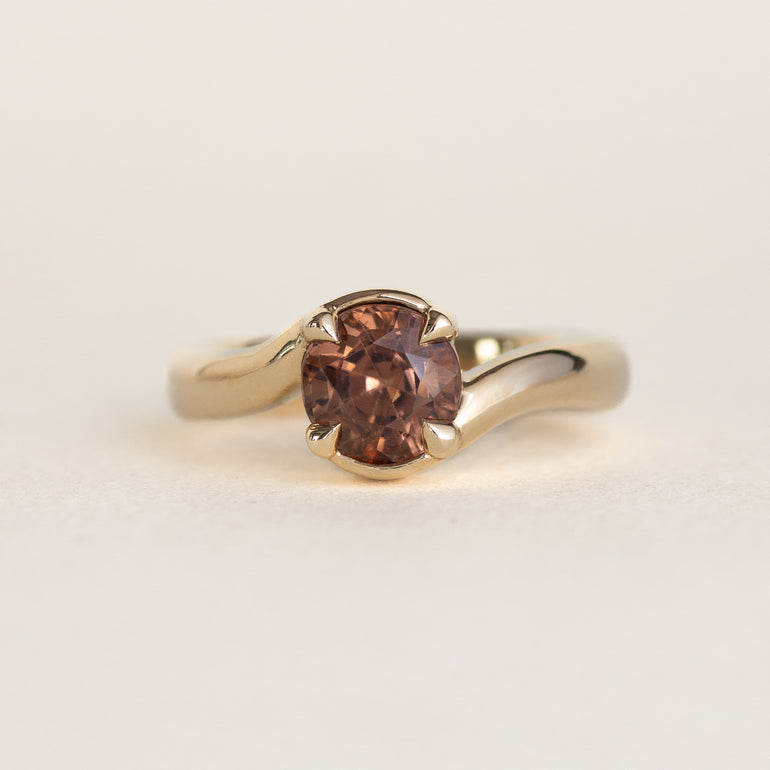 Chocolate Zircon Engagement Ring