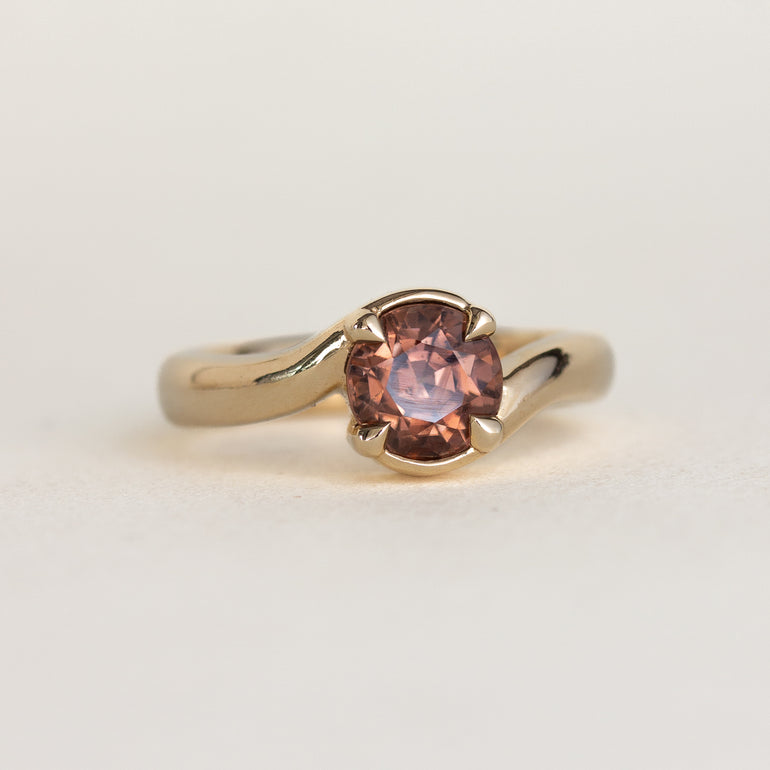 Chocolate Zircon Engagement Ring