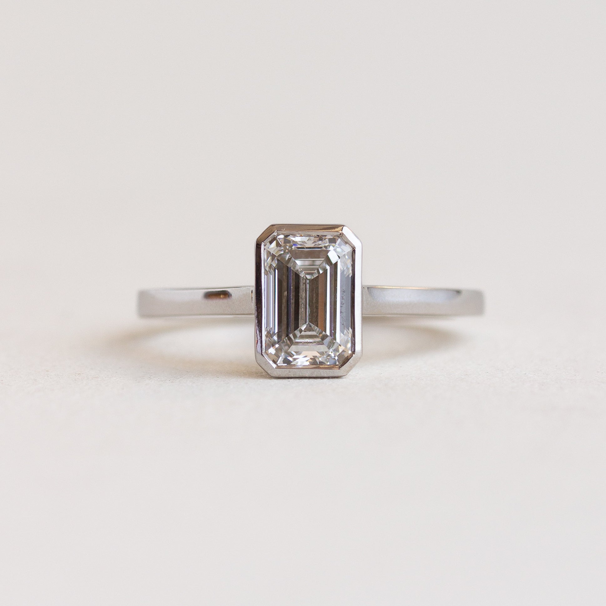 Emerald-cut Diamond Engagement Ring 