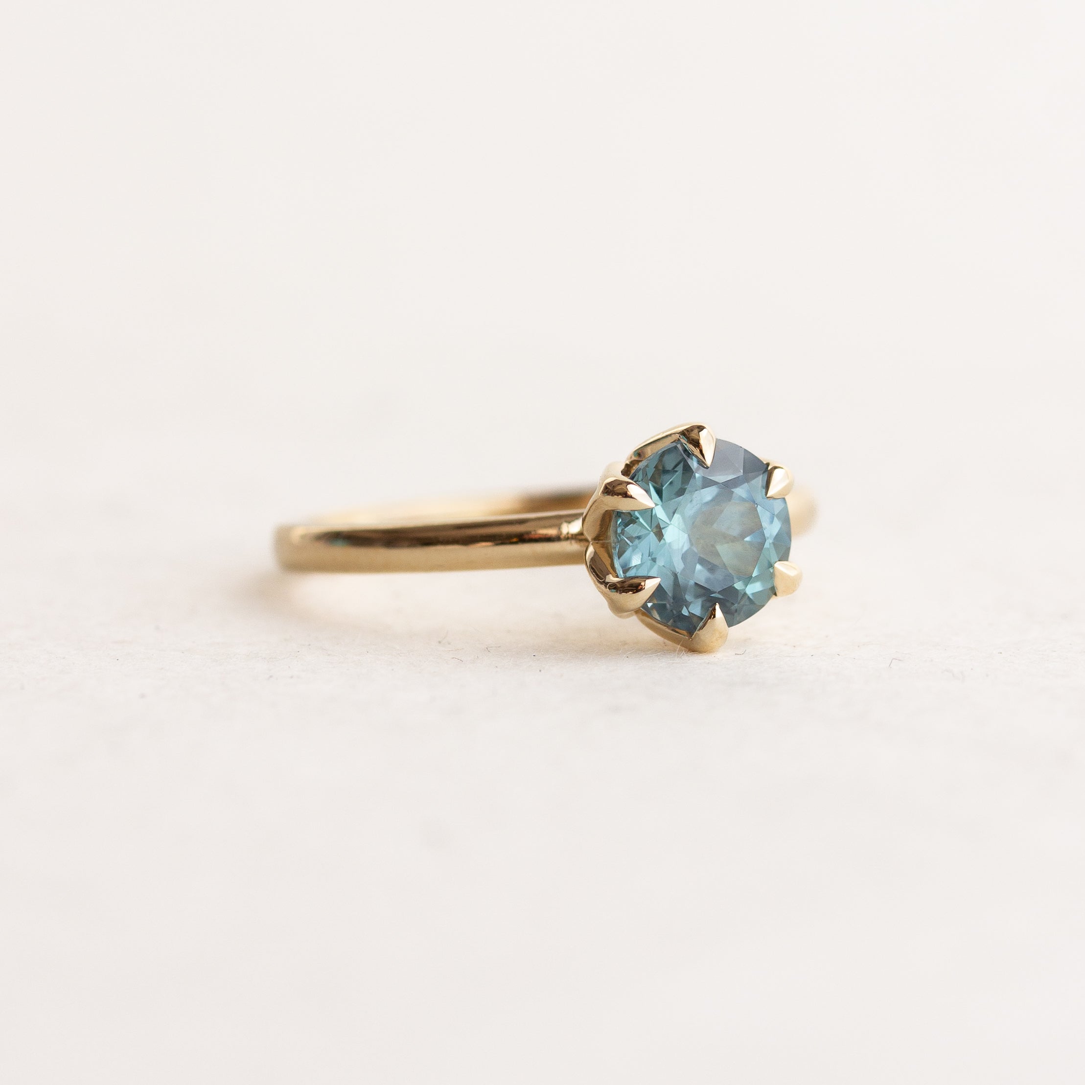 Montana-Teal Sapphire Engagement Ring