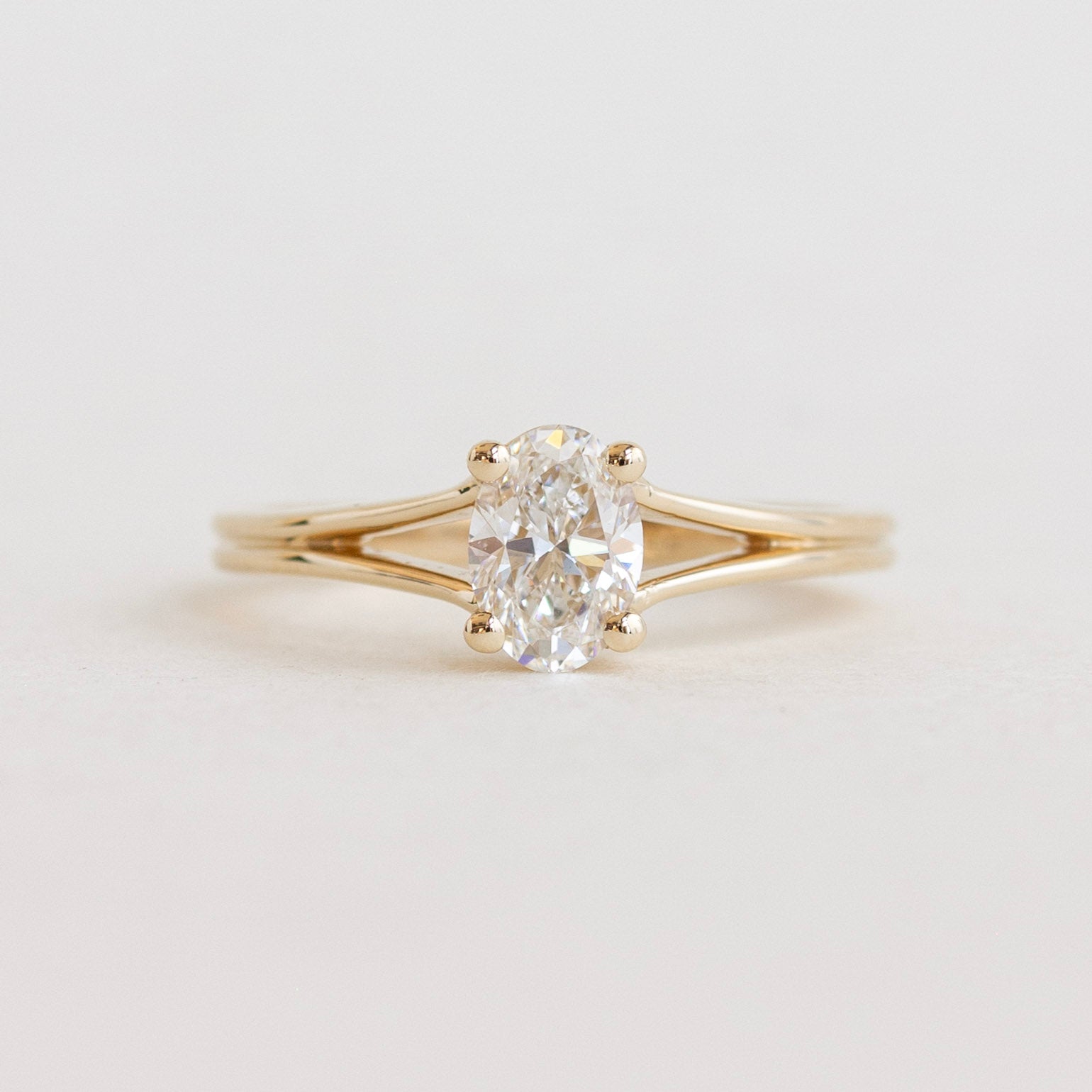 Oval Split Shank Engagement RIng