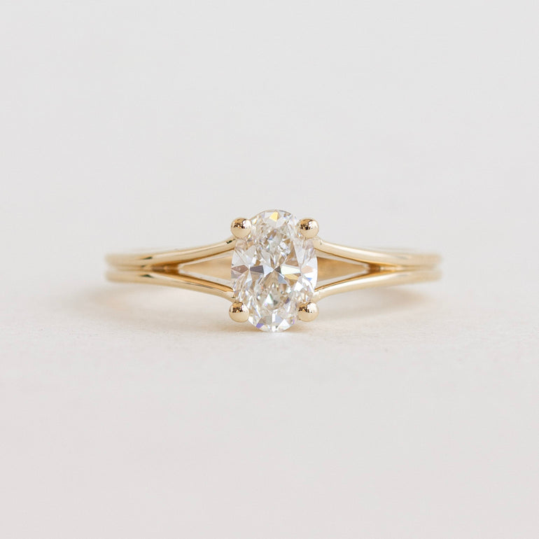 Oval Split Shank Engagement RIng