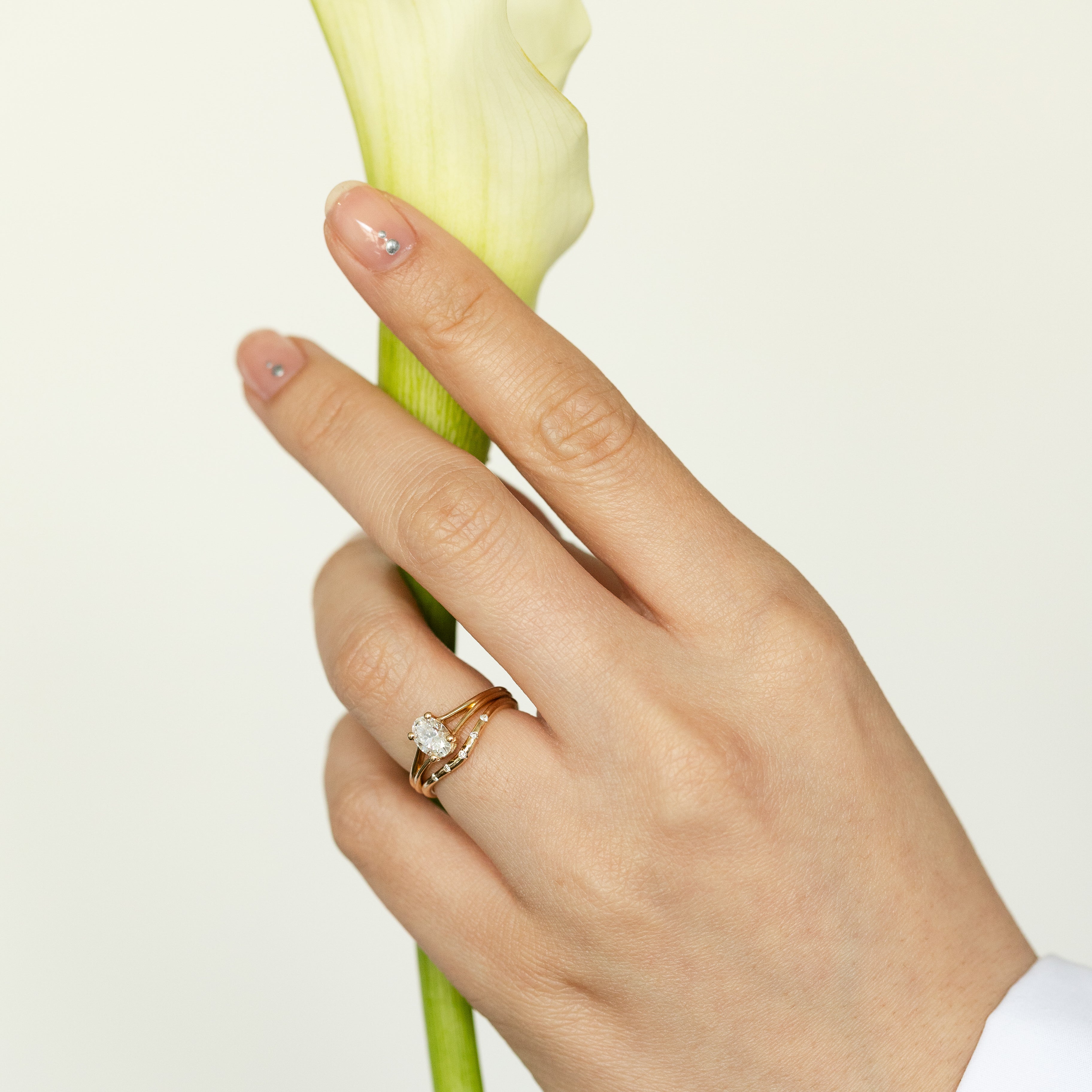 Oval Split Shank Engagement Ring