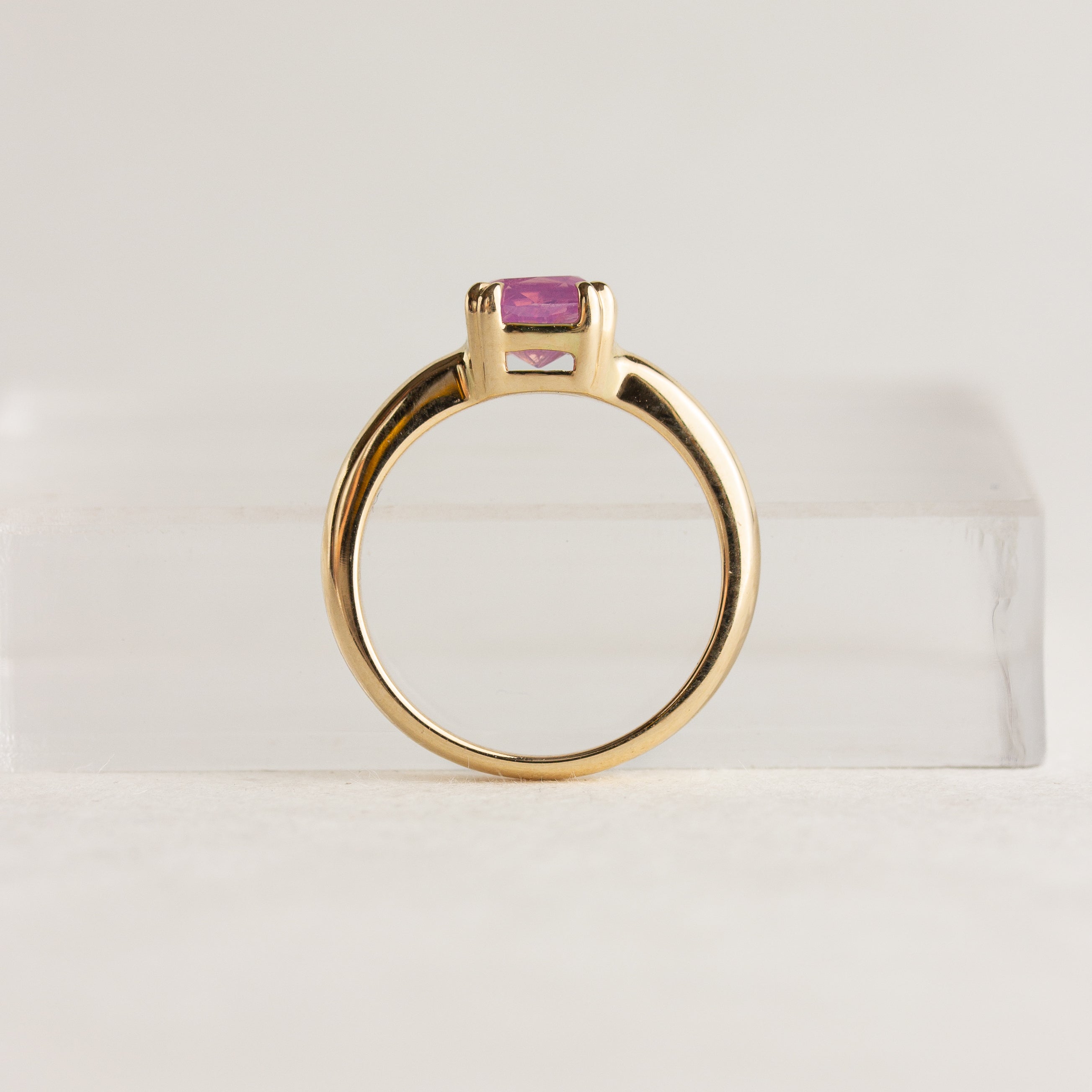 East-West Pink Sapphire Engagement Ring | The Olivia Ring | Evorden