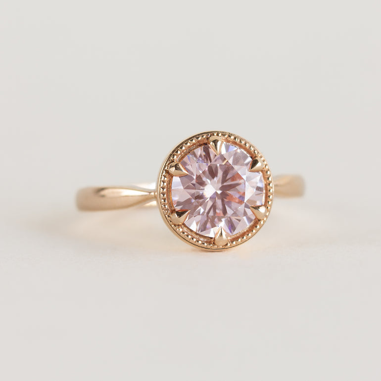 Pink Laboratory-grown Diamond Engagement Ring