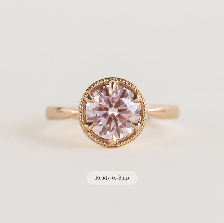 Pink Laboratory-grown Diamond Engagement Ring