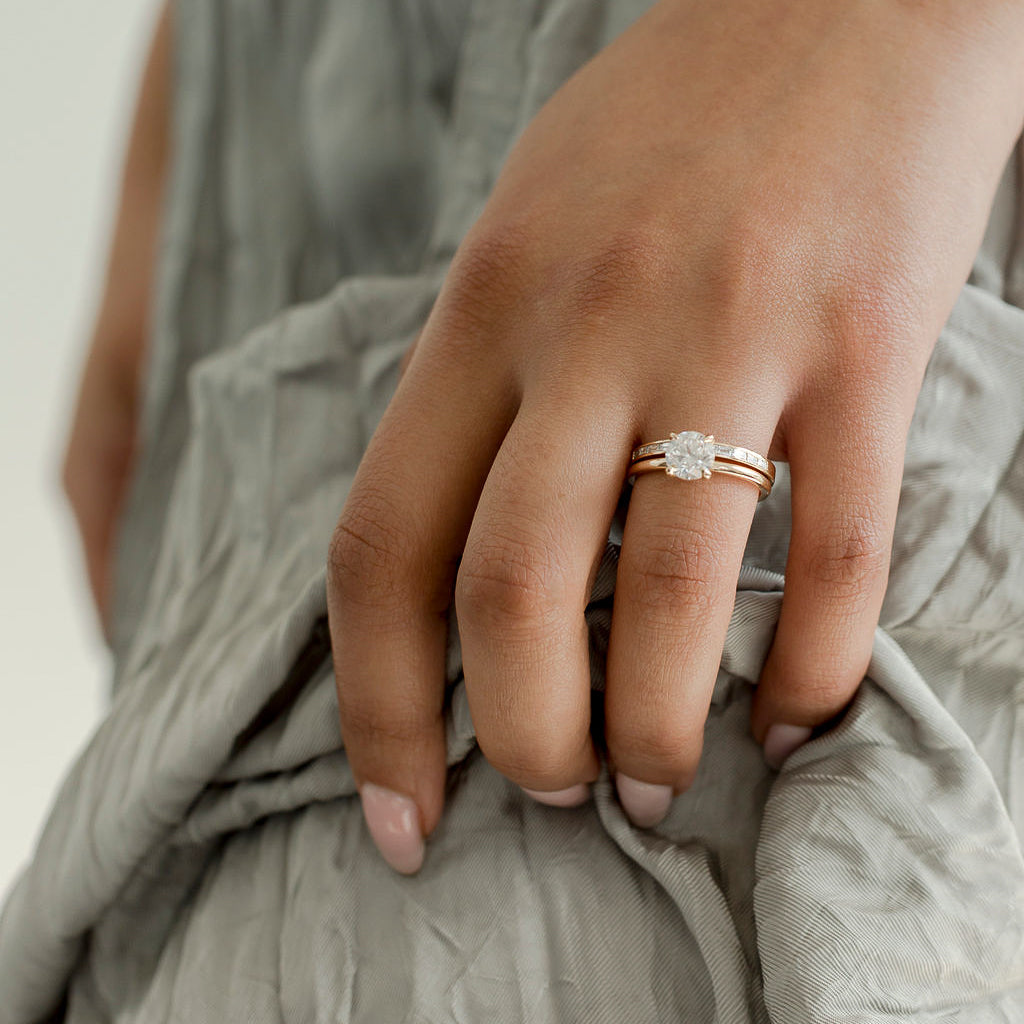 Round Four Prong Solitaire Engagement Ring