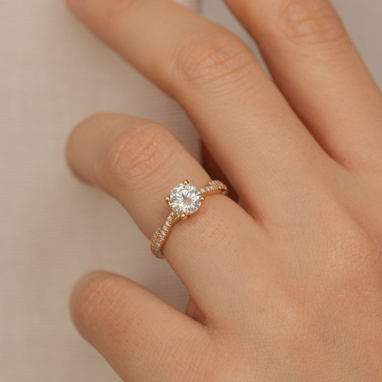 Wedding Ring Proposal Twist Band Diamond Engagement Ring Miranda