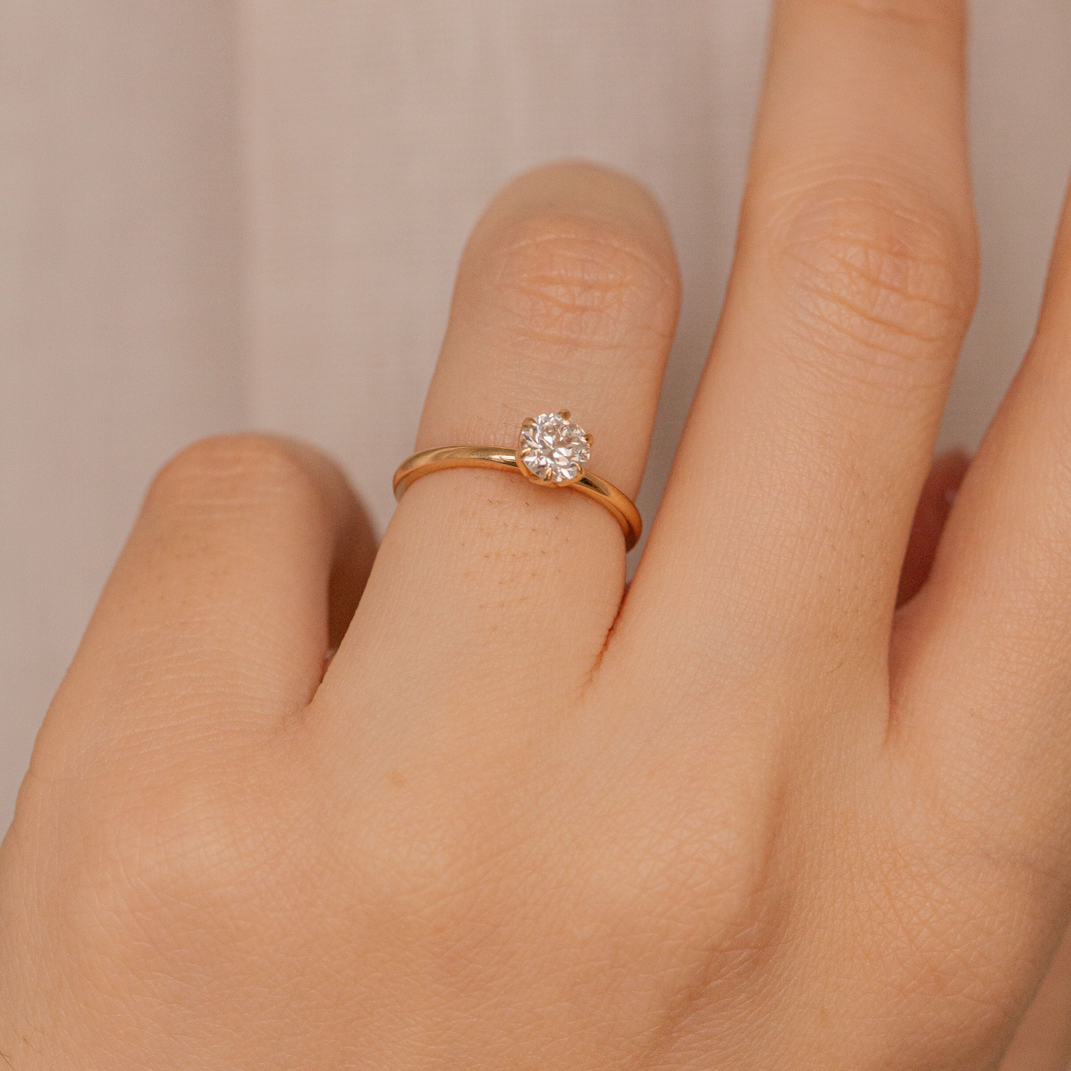 Petite Round Solitaire Engagement Ring