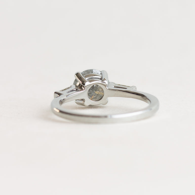 Salt and Pepper Diamond Engagement Ring