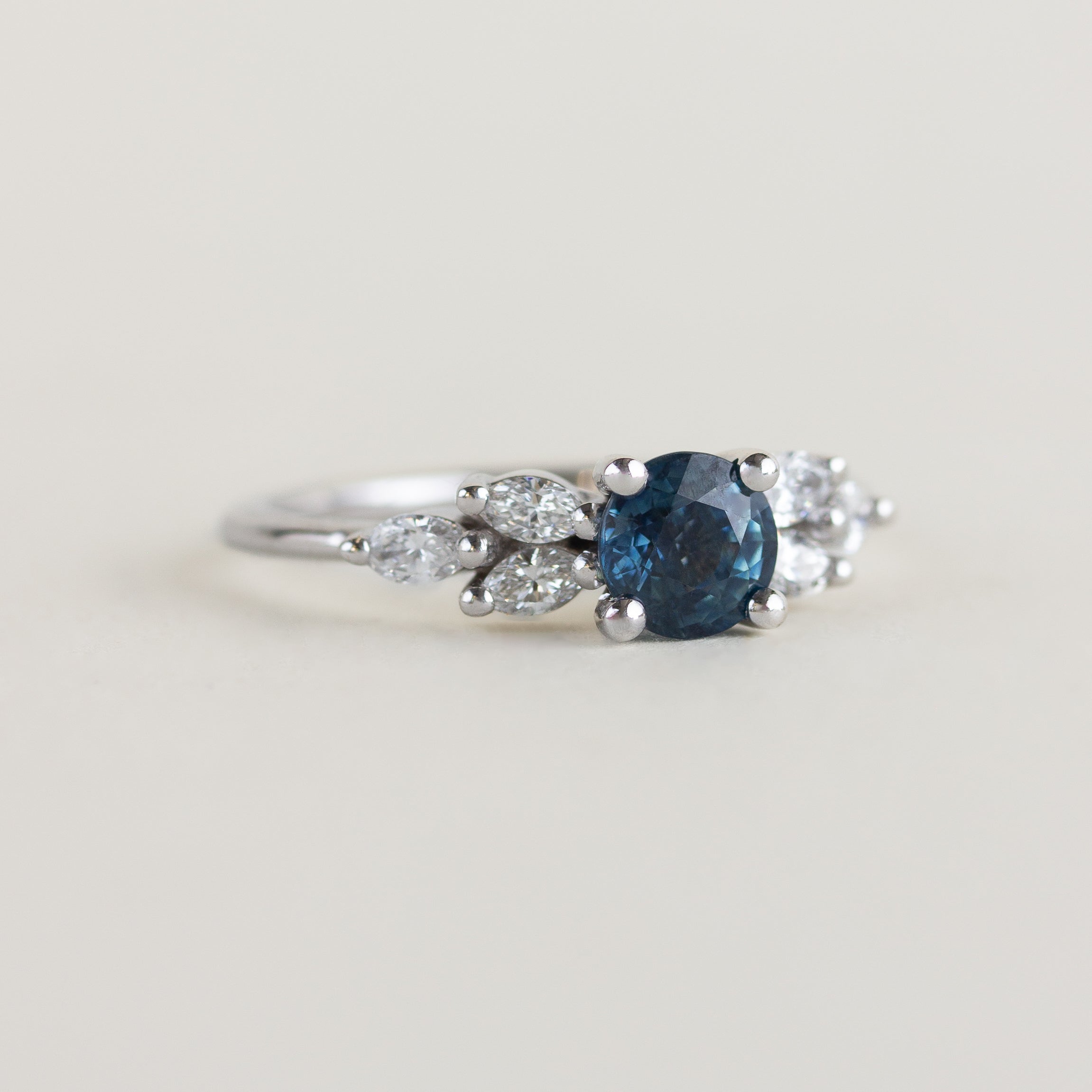 Sapphire & Diamond Engagement Ring