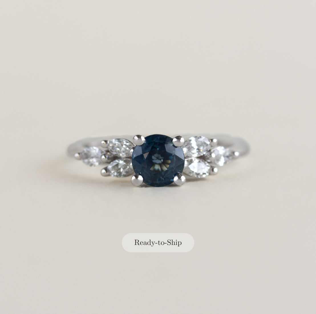 Sapphire & Diamond Engagement Ring