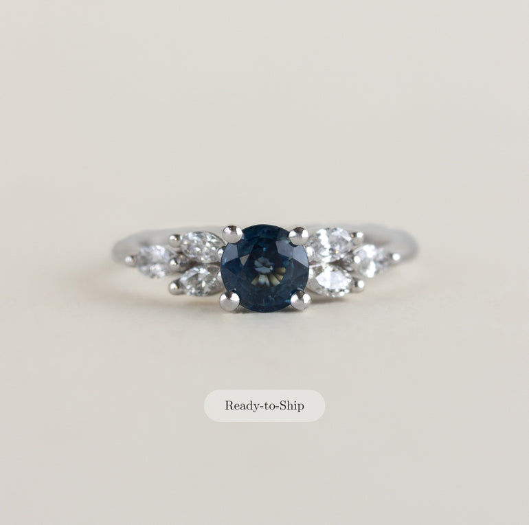 Sapphire & Diamond Engagement Ring