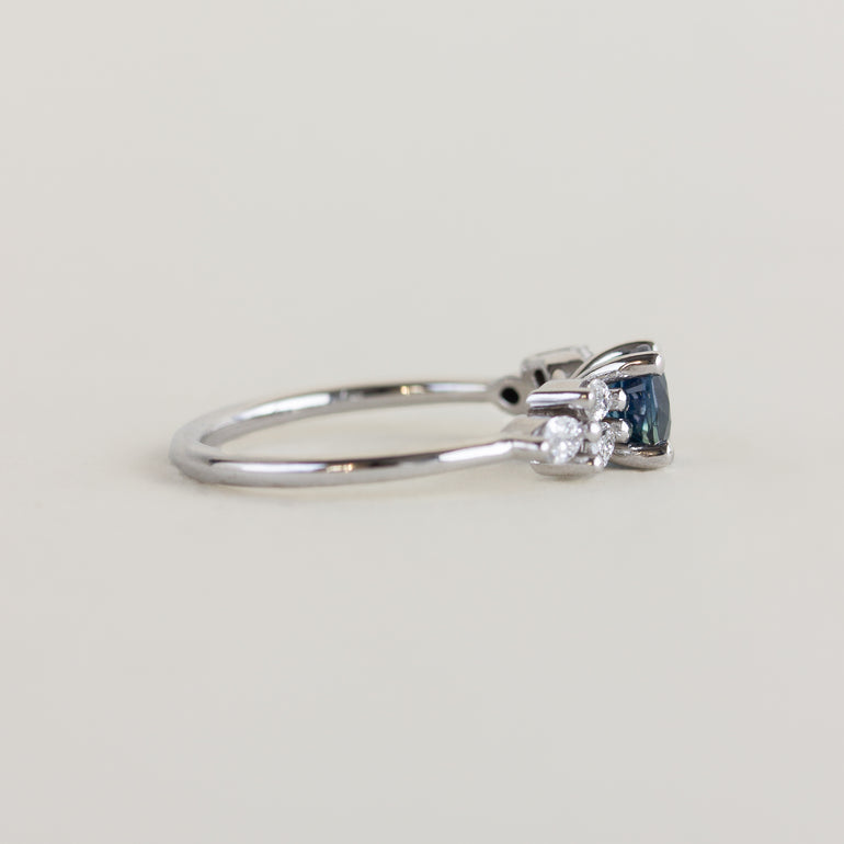 Sapphire & Diamond Engagement Ring