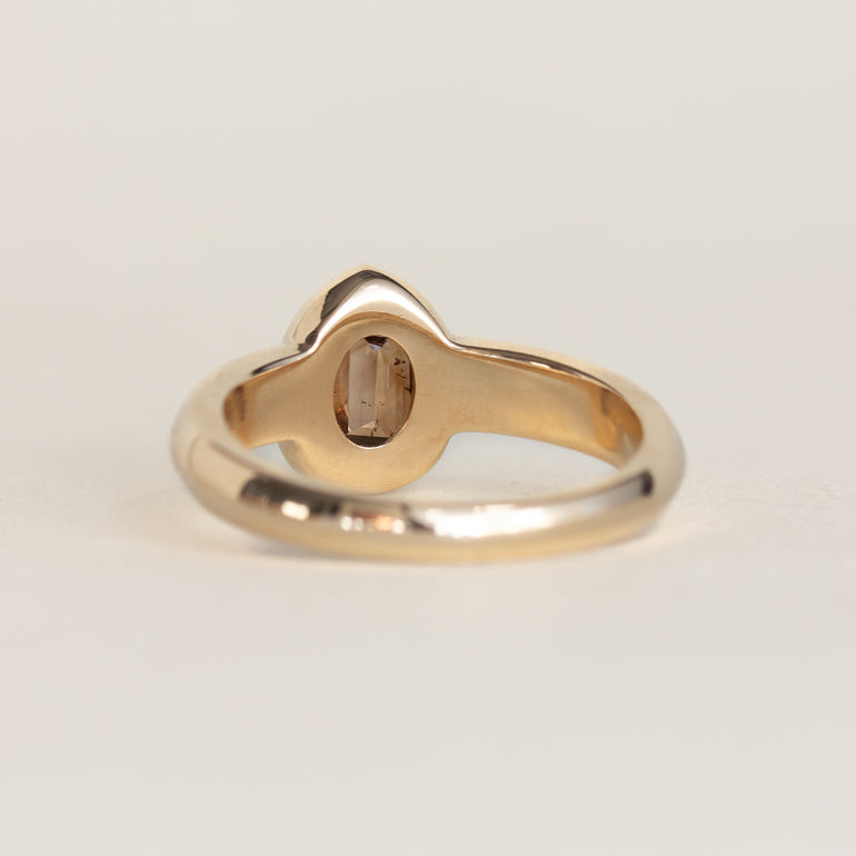 Shield-cut Fancy Brown Diamond Engagement Ring