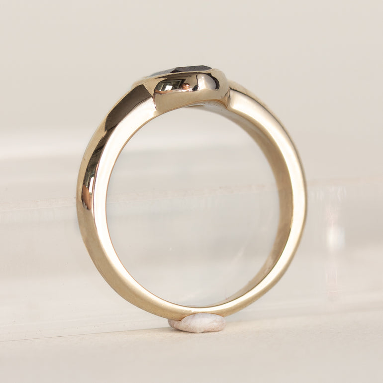 Shield-cut Fancy Brown Diamond Engagement Ring