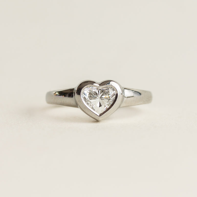 Heart Diamond Engagement Ring
