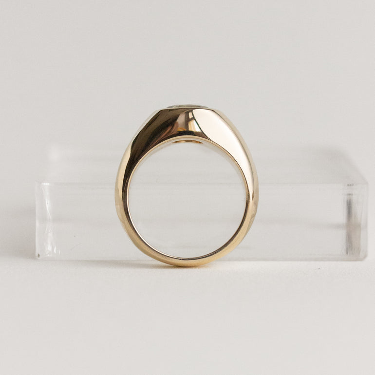 East-West Bezel Engagement Ring