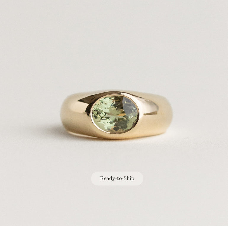 East-West Bezel Engagement Ring