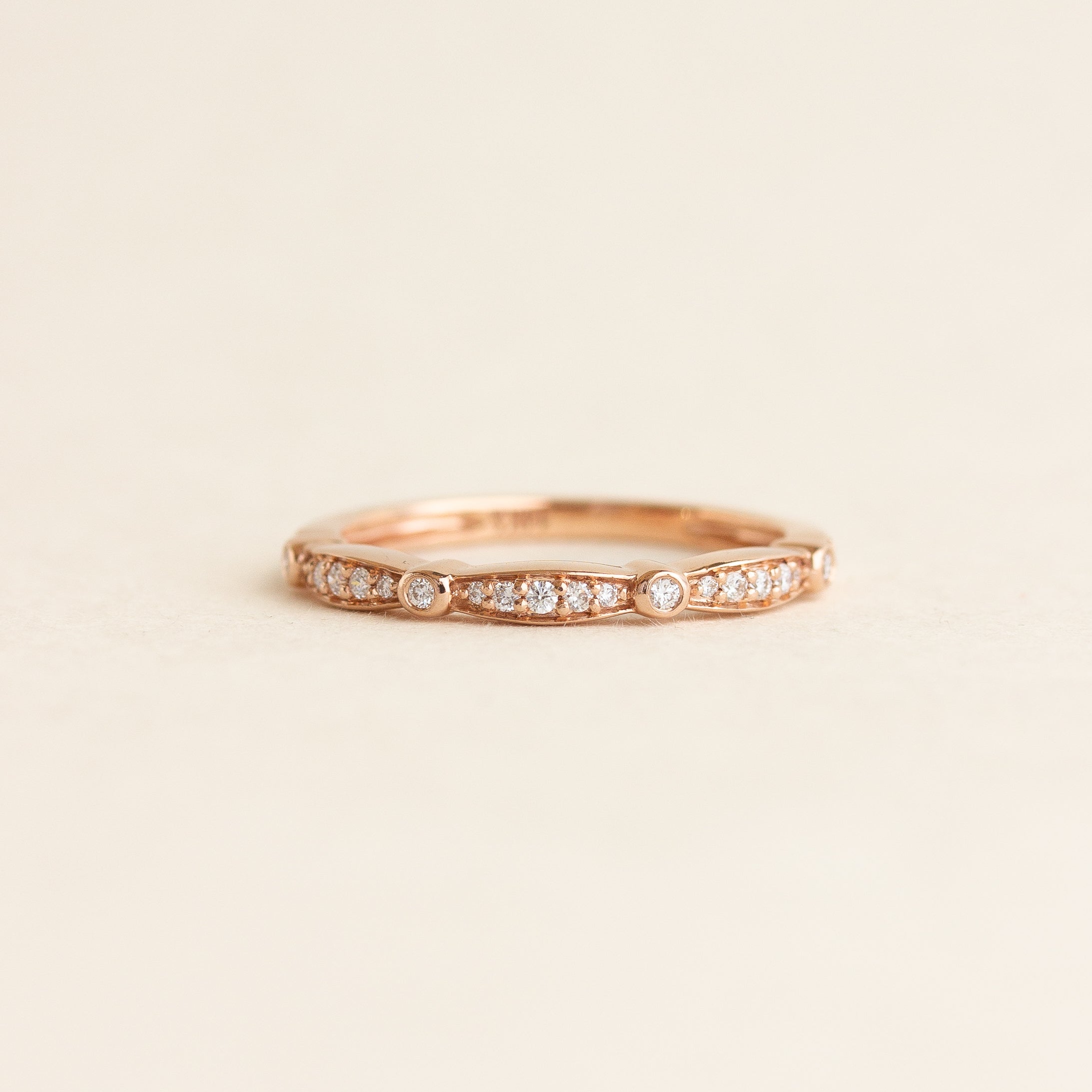 Rose Gold Diamond Wedding Band