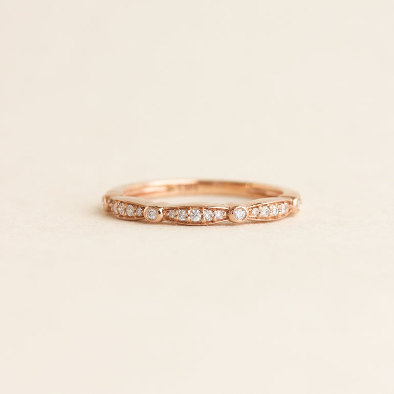 Rose Gold Diamond Wedding Band