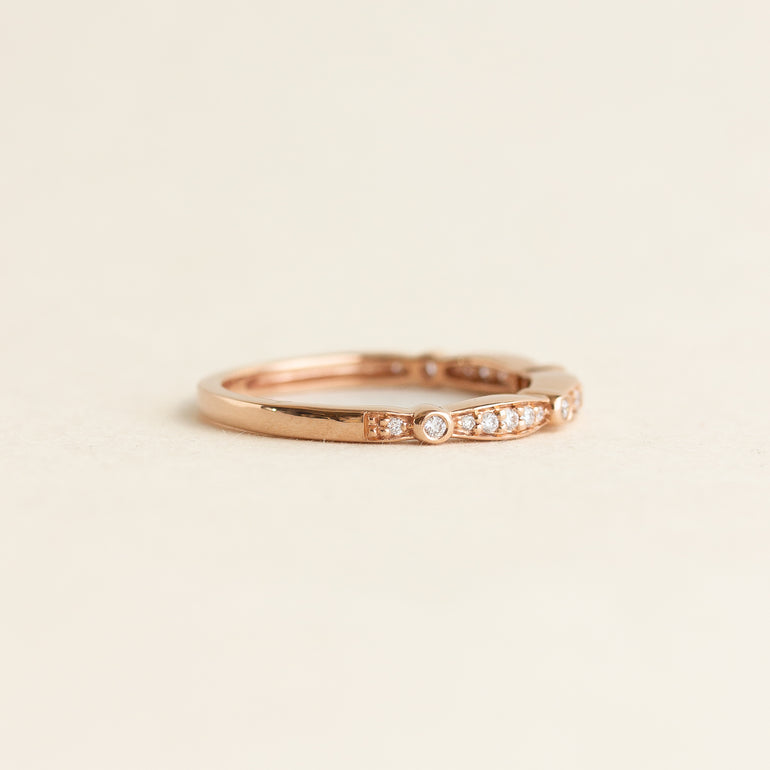 Rose Gold Diamond Wedding Band