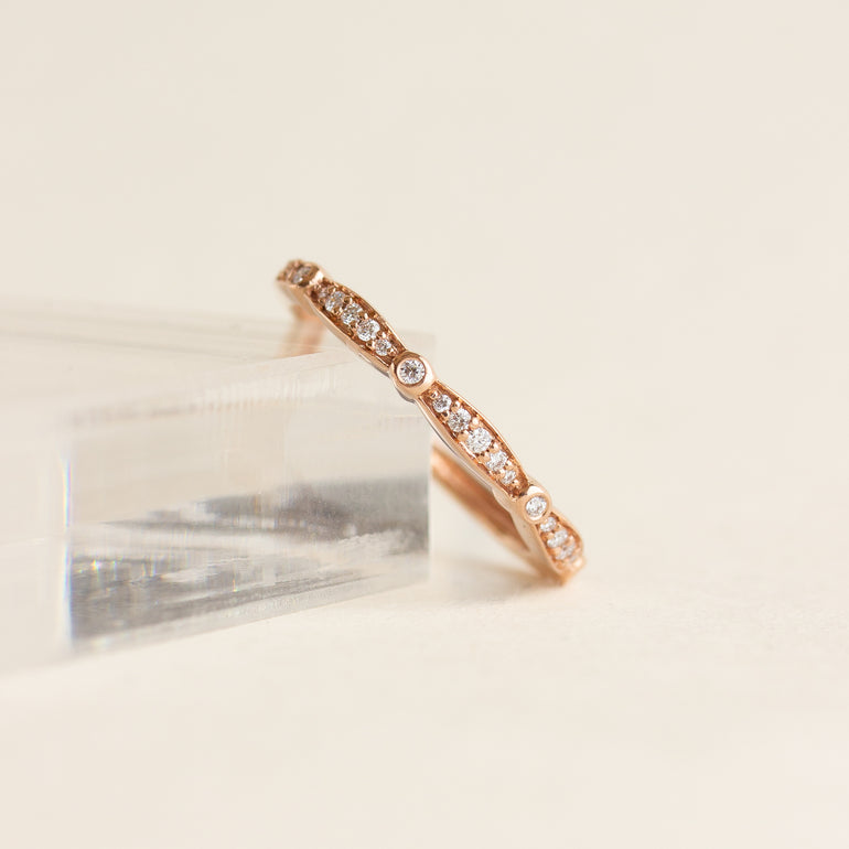 Rose Gold Diamond Wedding Band