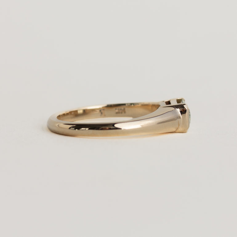 East-West Unheated Sapphire Engagement Ring