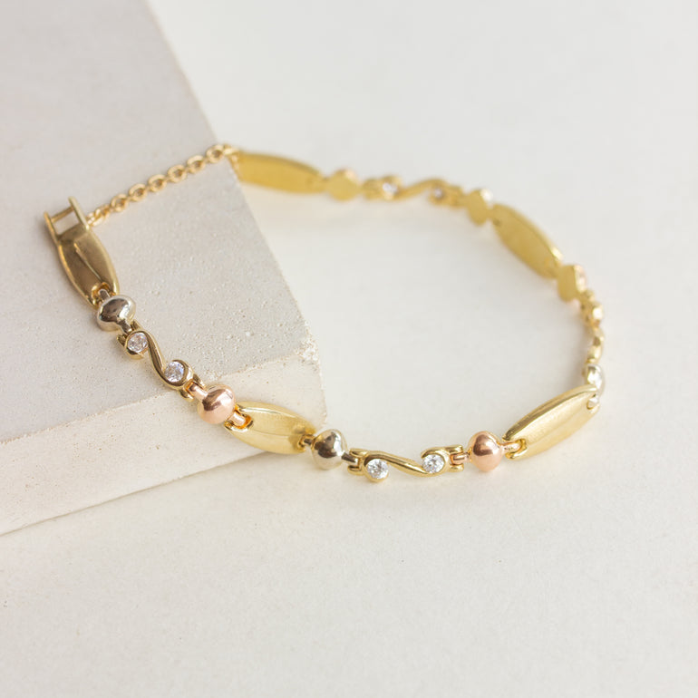 mixed metals vintage bracelet