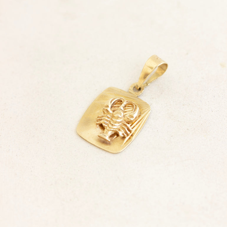vintage gold lobster charm