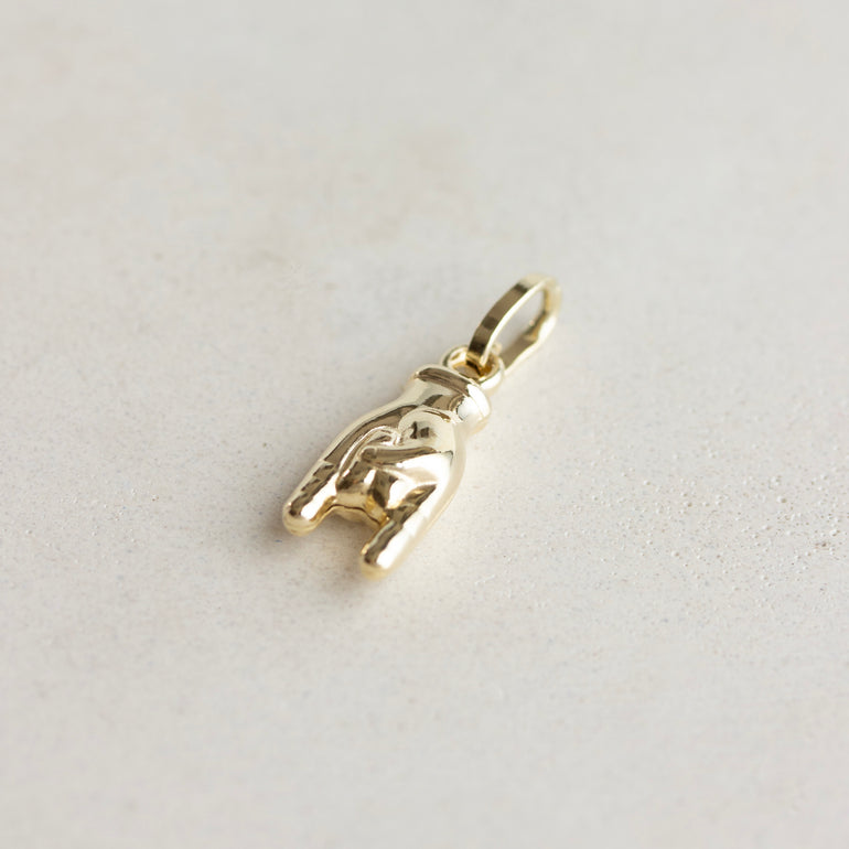 i love you hand charm