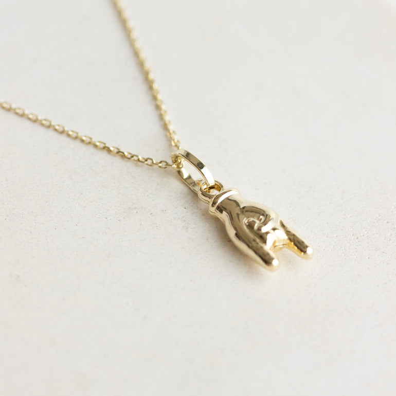 I love you hand charm