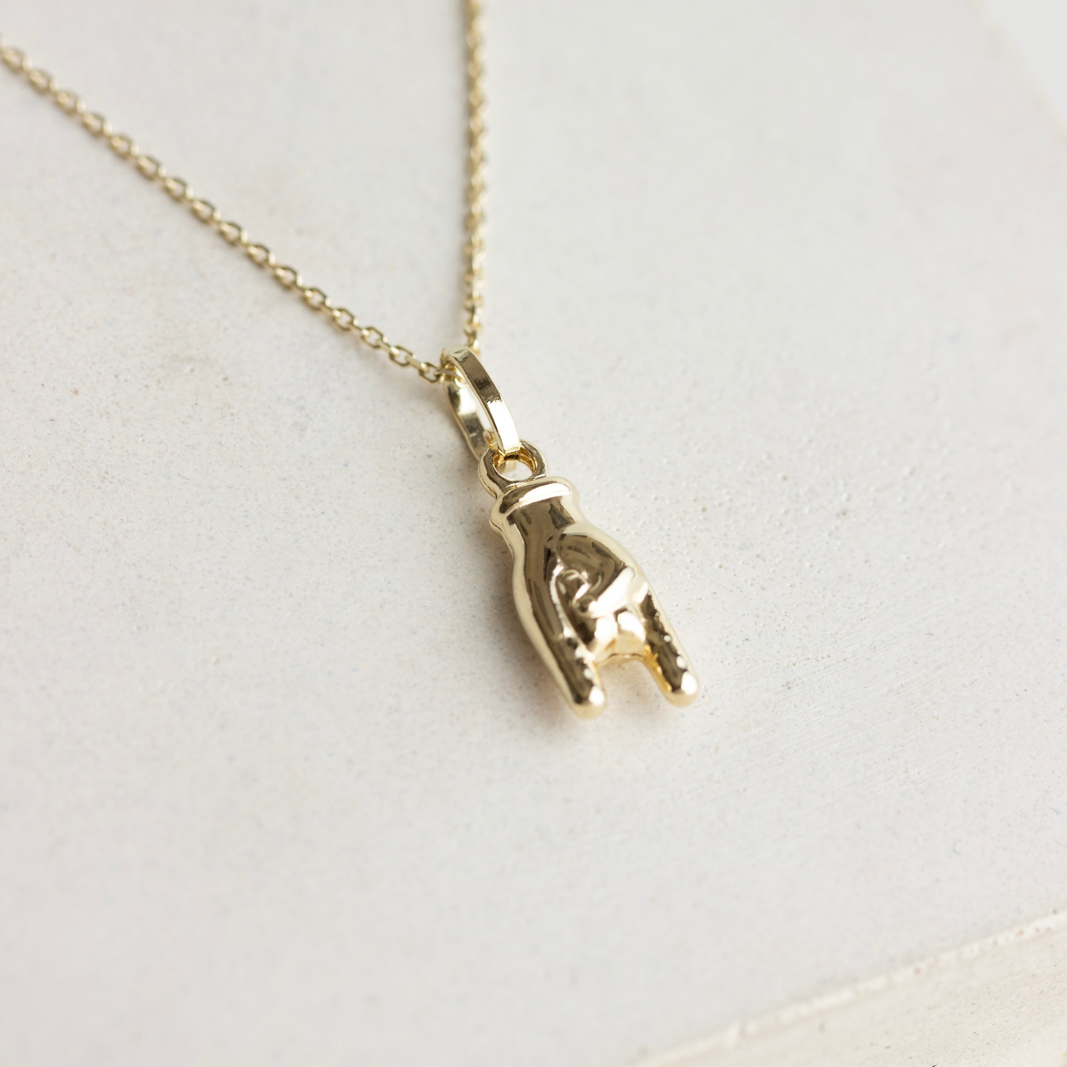 I love you hand charm