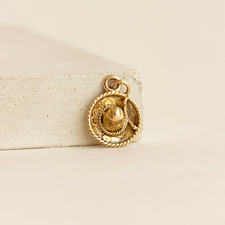 gold sombrero charm