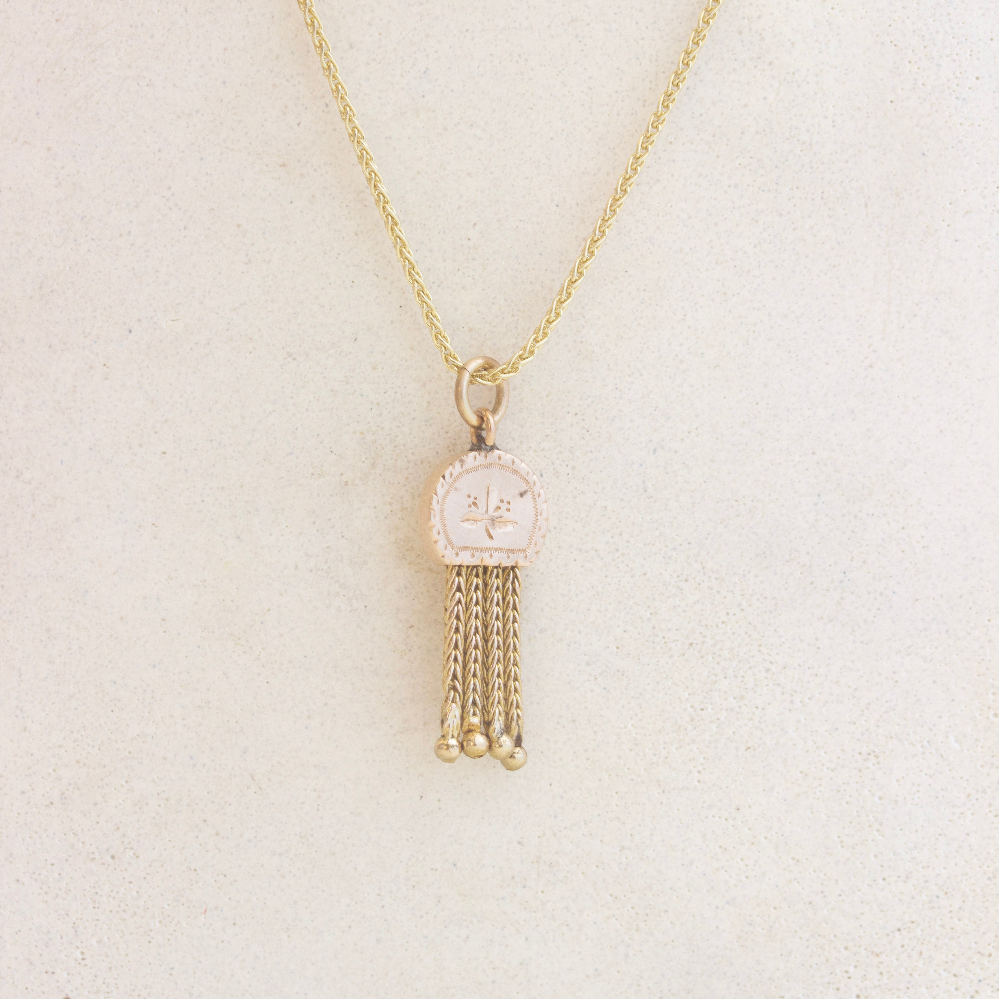 tassel gold charm