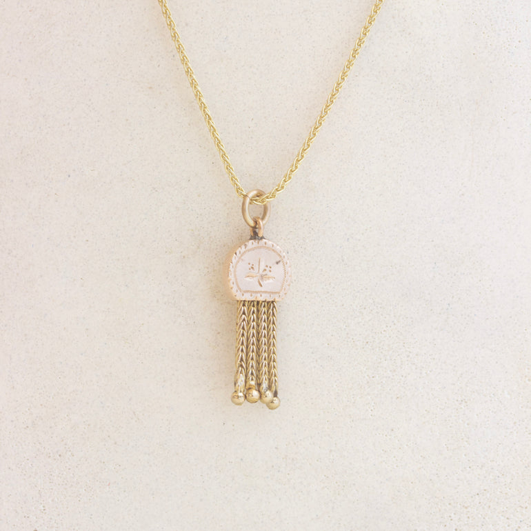tassel gold charm