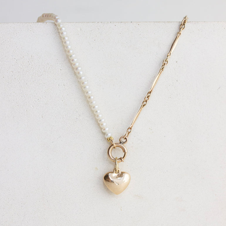 vintage watch chain with pearl extender