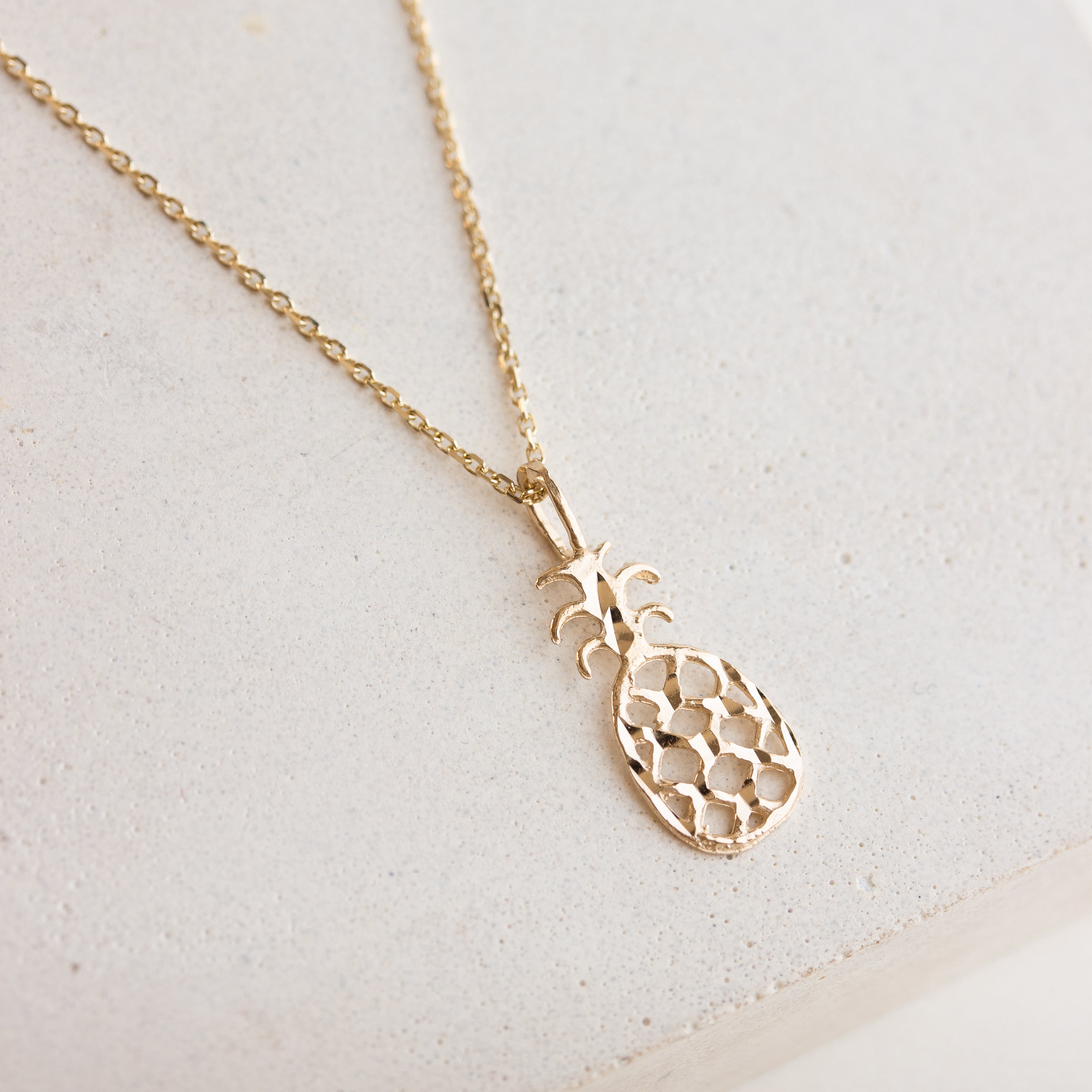 vintage gold pineapple charm
