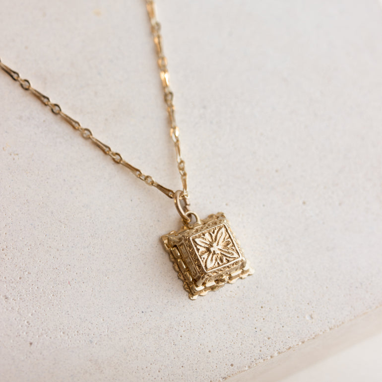 diamond engagement ring box charm