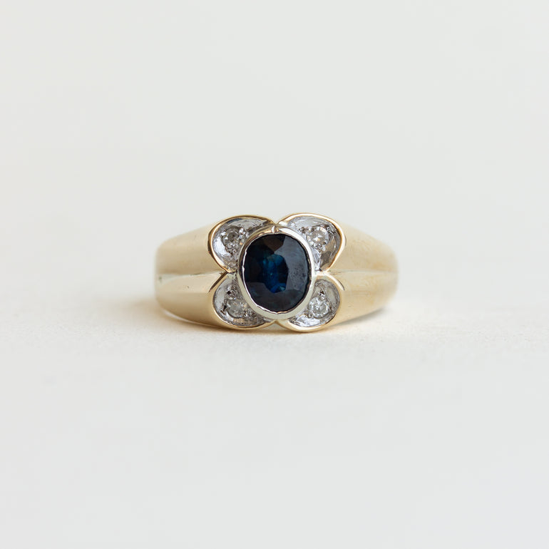 Vintage Sapphire & Diamond Butterfly Ring
