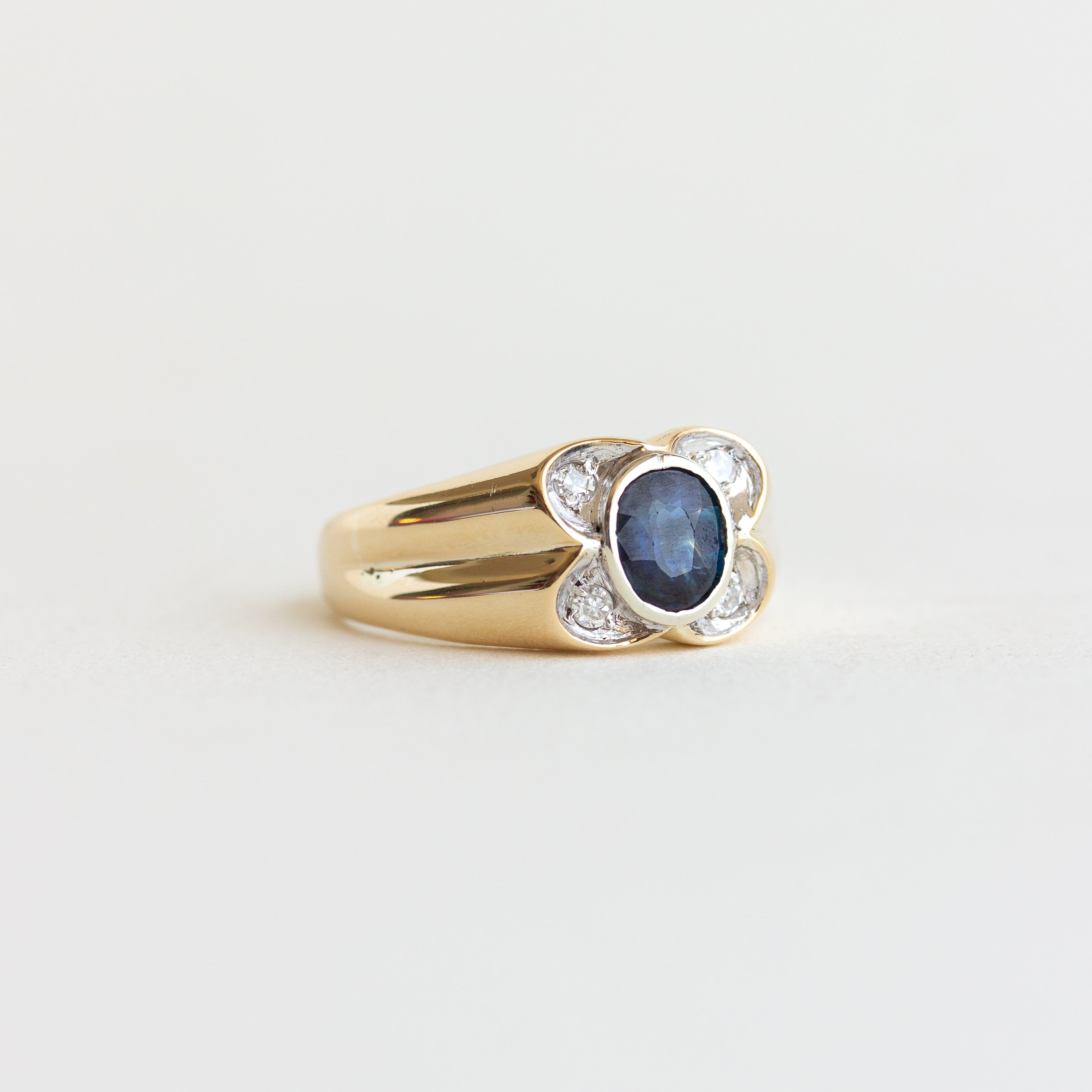 Vintage Sapphire & Diamond Butterfly Ring