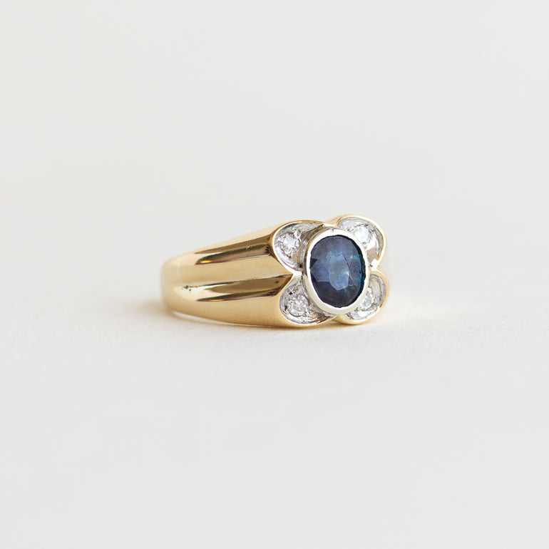 Vintage Sapphire & Diamond Butterfly Ring