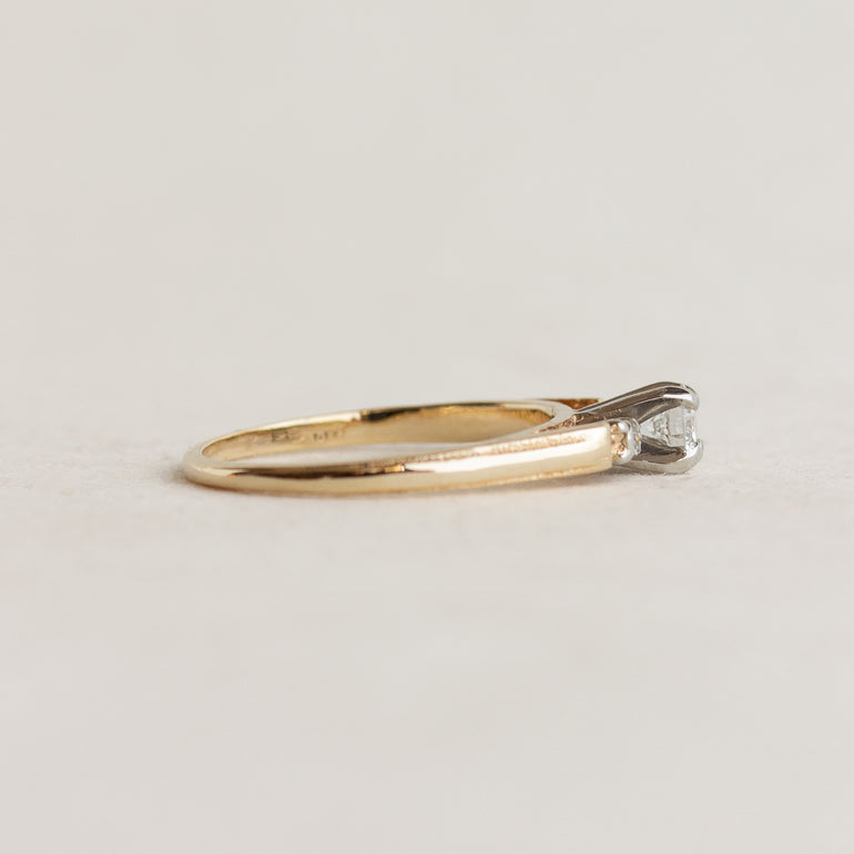 Vintage Petite Three-stone Diamond Engagement Ring